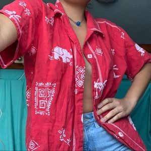 Vintage Hawaiian Button Up Shirt